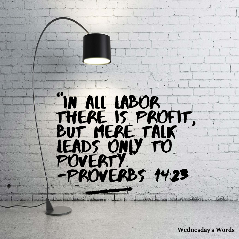 Wednesday’s Words, Proverbs 14:23