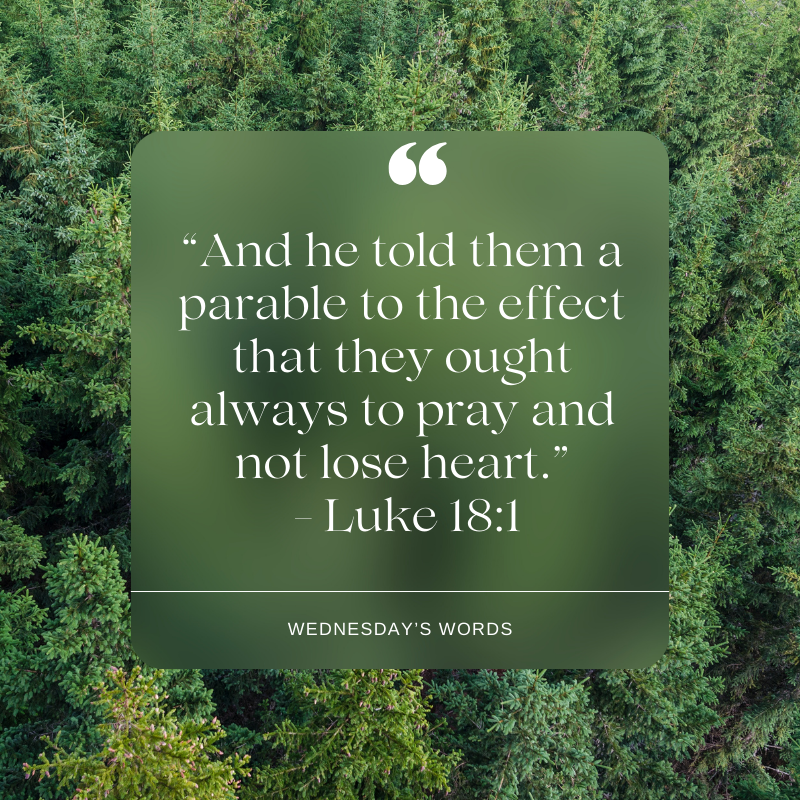 Wednesday’s Words, Luke 18:1