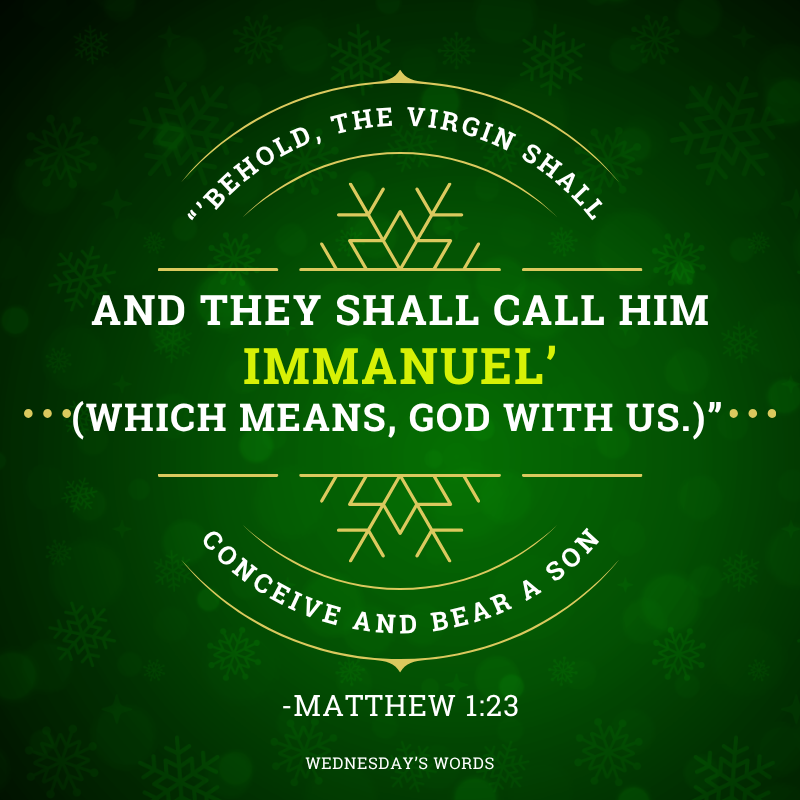 Wednesday’s Words, Matthew 1:23