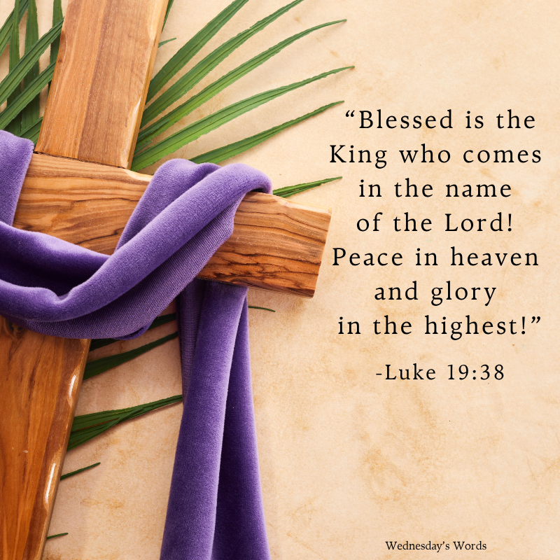 Wednesday’s Words, Luke 19:38